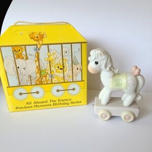 Vintage Precious Moments Birthday Train 9 Year Old Horse Collectible Figurine